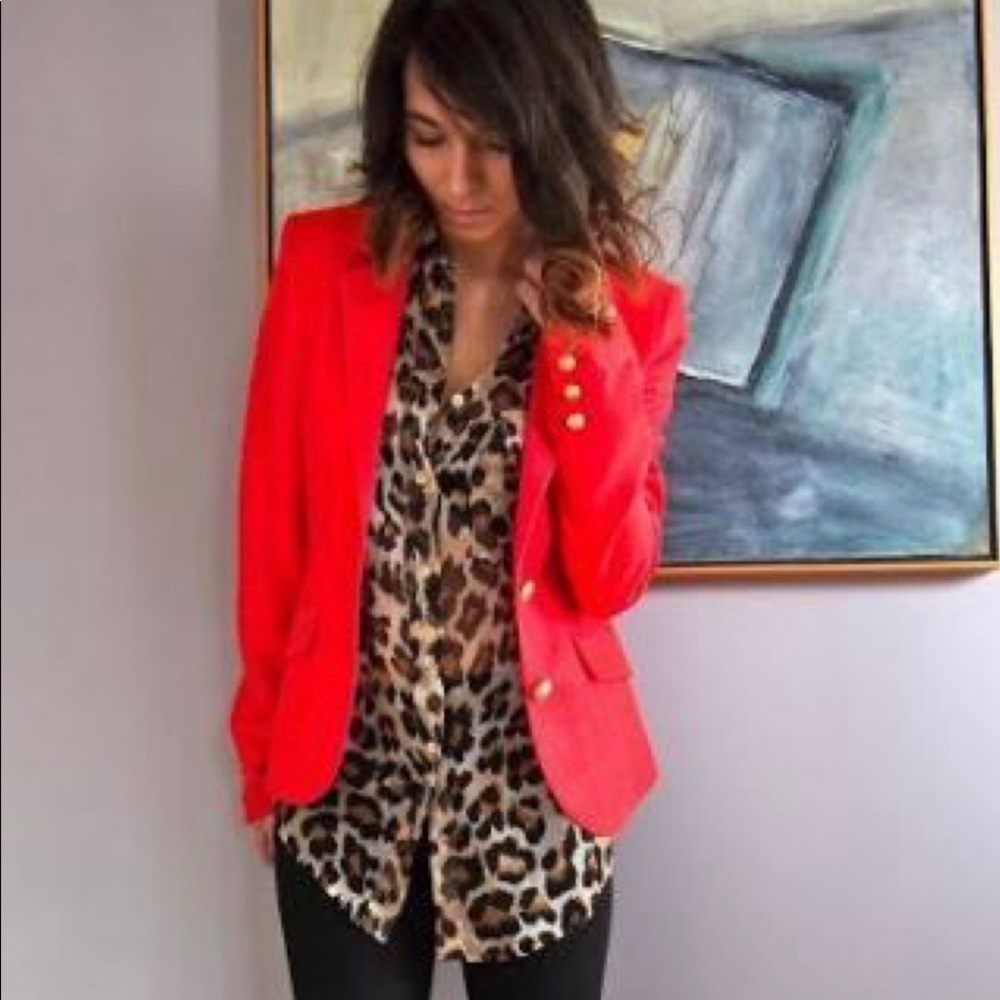Banana Republic Red Blazer Size 0